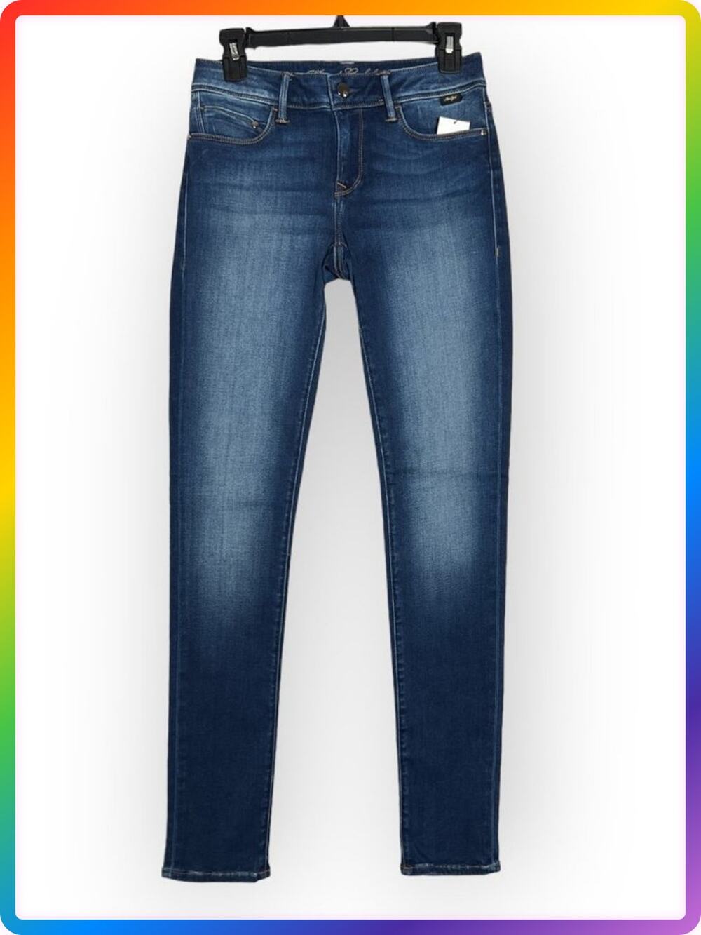 Mavi Gold Adriana Super Skinny Jeans SIZE 27x33 Medium Wash Mid Rise Stretch